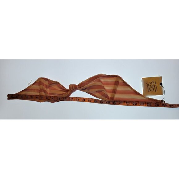 SAME LOS ANGELES Set 2pc Bikiny Swim Top Medium Bottom High Weist Knotted Bandeu - Picture 10 of 11